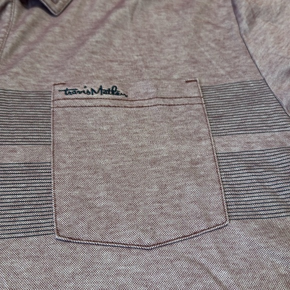 Travis Mathew Lindquist Beach Stripe Pocket Pique Polo Shirt Men's XL - Picture 3 of 5